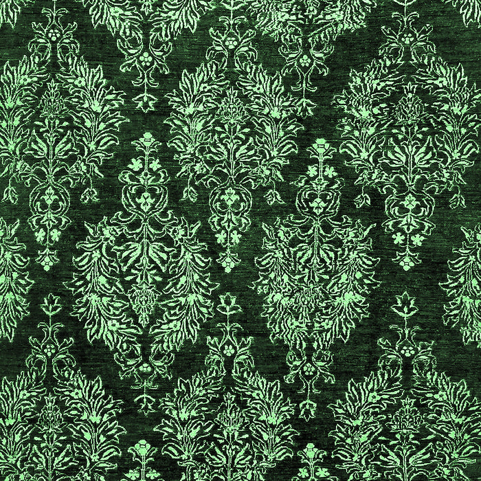 Machine Washable Abstract Emerald Green Modern Area Rugs, wshabs363emgrn