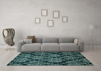 Machine Washable Abstract Light Blue Modern Rug, wshabs363lblu