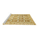 Sideview of Machine Washable Abstract Yellow Rug, wshabs364