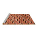 Sideview of Machine Washable Abstract Orange Rug, wshabs3640