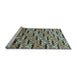 Sideview of Machine Washable Oriental Light Blue Modern Rug, wshabs3640lblu