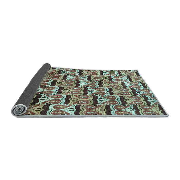 Sideview of Oriental Light Blue Modern Rug, abs3640lblu