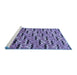 Sideview of Machine Washable Oriental Blue Modern Rug, wshabs3640blu