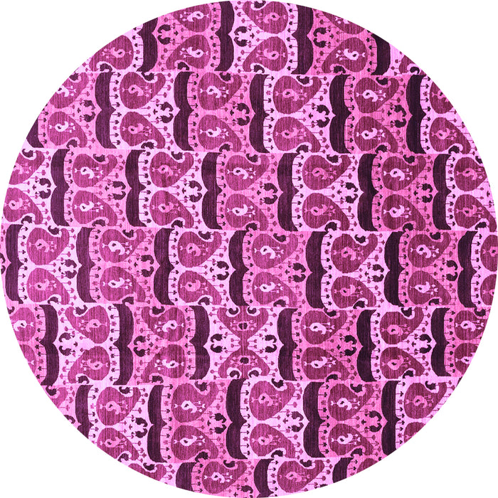 Round Oriental Purple Modern Rug, abs3640pur