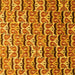 Square Oriental Yellow Modern Rug, abs3640yw