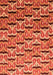 Machine Washable Oriental Orange Modern Area Rugs, wshabs3640org