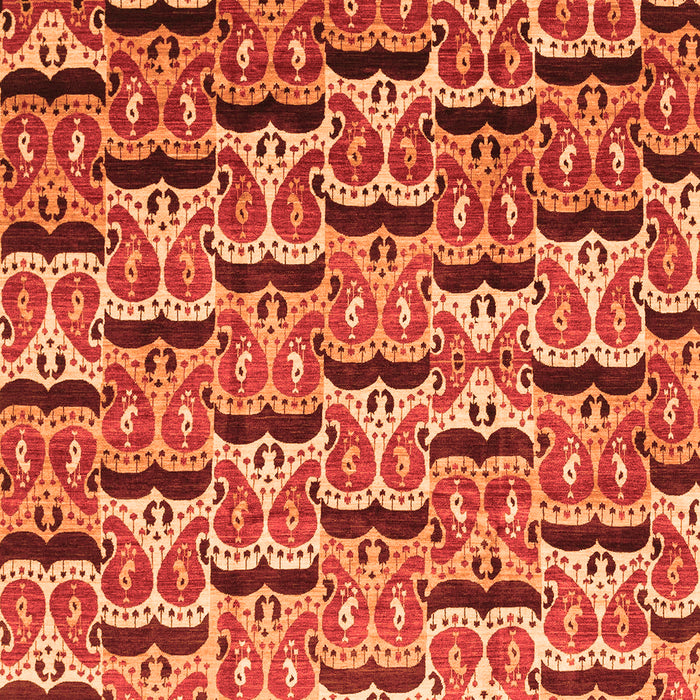 Machine Washable Oriental Orange Modern Area Rugs, wshabs3640org