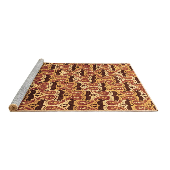 Sideview of Machine Washable Oriental Brown Modern Rug, wshabs3640brn