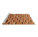 Sideview of Machine Washable Oriental Brown Modern Rug, wshabs3640brn