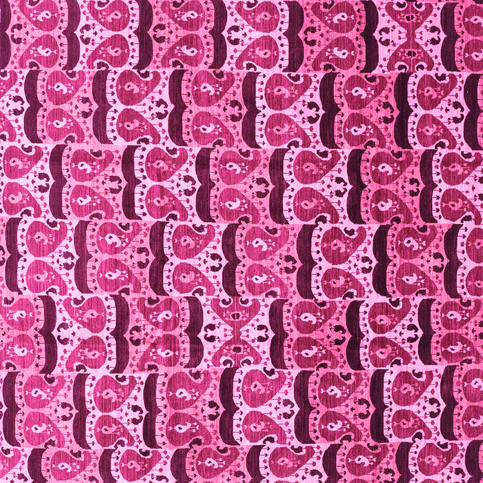 Square Machine Washable Oriental Pink Modern Rug, wshabs3640pnk