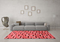 Machine Washable Oriental Red Modern Rug, wshabs3640red