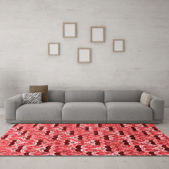 Modern Red Washable Rugs