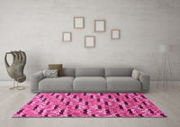 Machine Washable Oriental Pink Modern Rug, wshabs3640pnk