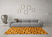 Machine Washable Oriental Yellow Modern Rug in a Living Room, wshabs3640yw