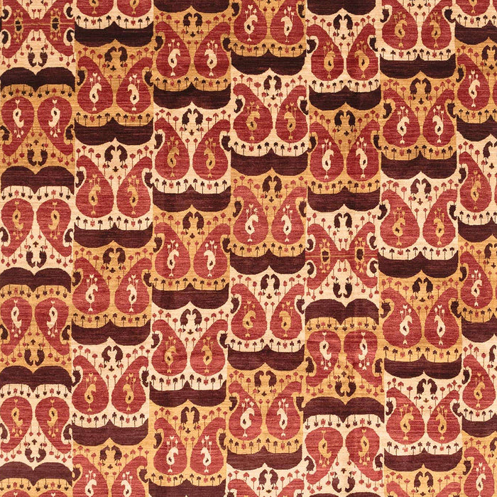 Machine Washable Abstract Orange Rug, wshabs3640