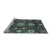 Sideview of Machine Washable Oriental Light Blue Modern Rug, wshabs3641lblu