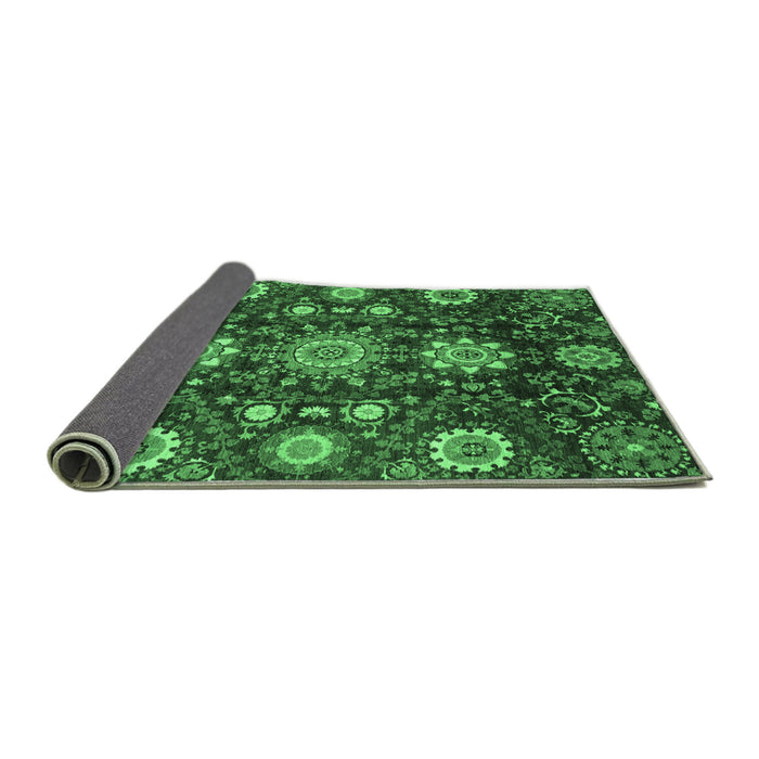 Sideview of Oriental Emerald Green Modern Rug, abs3641emgrn