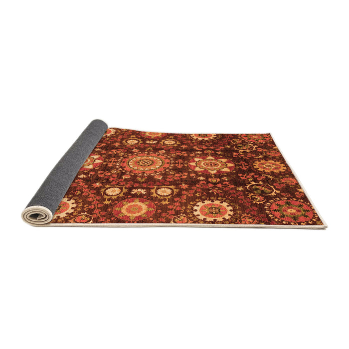 Sideview of Oriental Orange Modern Rug, abs3641org