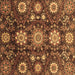 Square Oriental Brown Modern Rug, abs3641brn