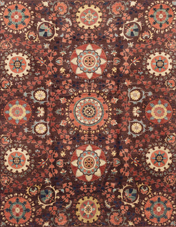 Abstract Saffron Red Oriental Rug, abs3641