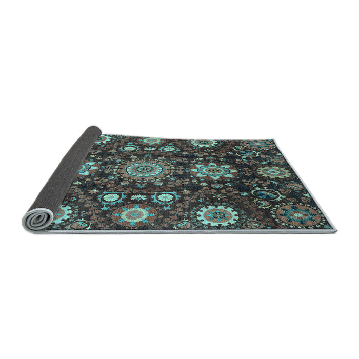 Sideview of Oriental Light Blue Modern Rug, abs3641lblu