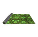 Sideview of Oriental Green Modern Rug, abs3641grn