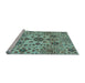 Sideview of Machine Washable Oriental Light Blue Modern Rug, wshabs3642lblu