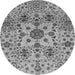 Round Oriental Gray Modern Rug, abs3642gry