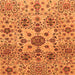 Square Machine Washable Oriental Orange Modern Area Rugs, wshabs3642org