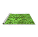 Sideview of Machine Washable Oriental Green Modern Area Rugs, wshabs3642grn