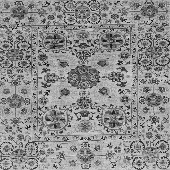 Square Machine Washable Oriental Gray Modern Rug, wshabs3642gry