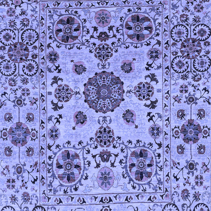 Machine Washable Oriental Blue Modern Rug, wshabs3642blu