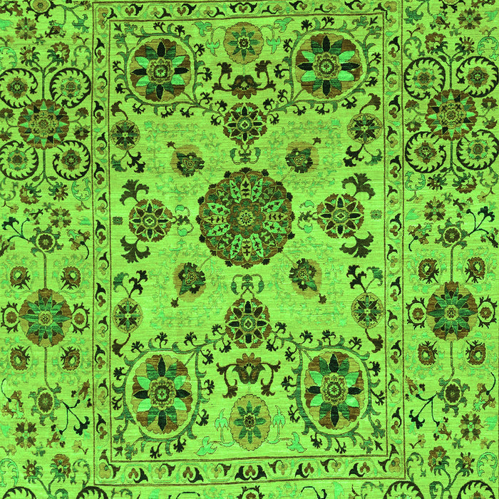 Machine Washable Oriental Green Modern Area Rugs, wshabs3642grn