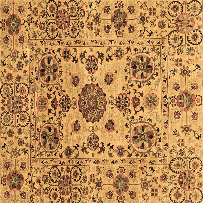 Square Machine Washable Oriental Brown Modern Rug, wshabs3642brn