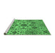 Sideview of Machine Washable Oriental Emerald Green Modern Area Rugs, wshabs3642emgrn