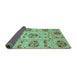 Sideview of Oriental Turquoise Modern Rug, abs3643turq