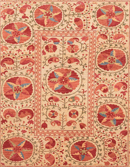 Abstract Orange Red Oriental Rug, abs3643