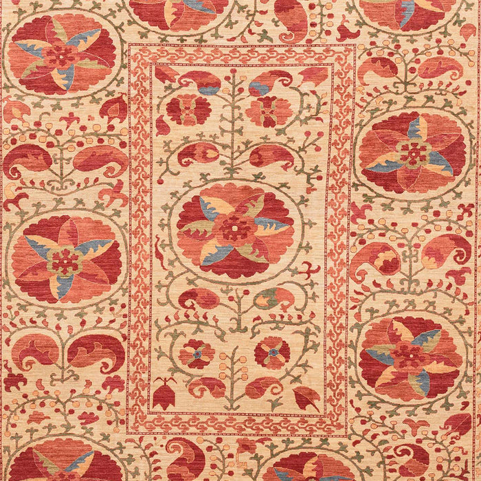 Machine Washable Abstract Orange Red Rug, wshabs3643