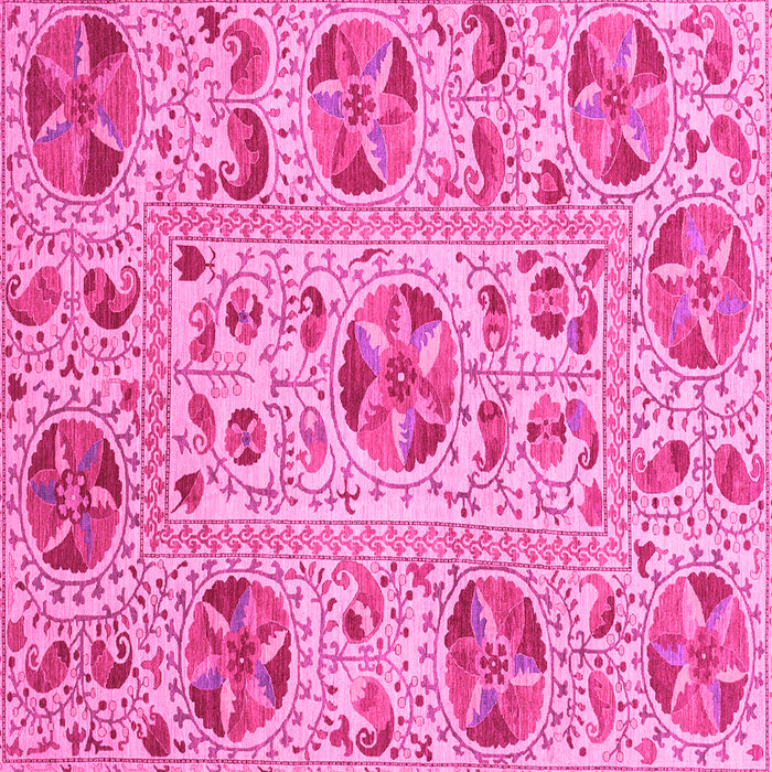 Square Oriental Pink Modern Rug, abs3643pnk