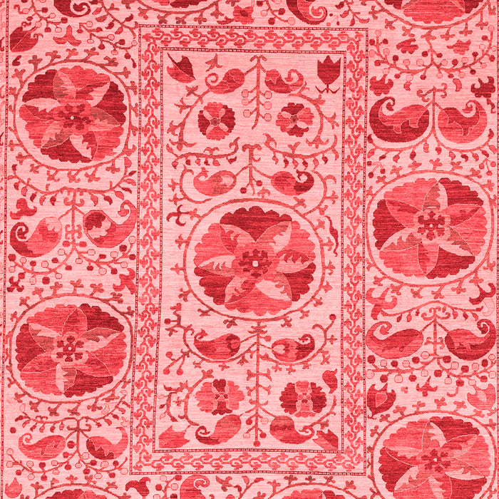 Machine Washable Oriental Red Modern Rug, wshabs3643red