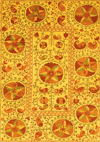 Oriental Yellow Modern Rug, abs3643yw