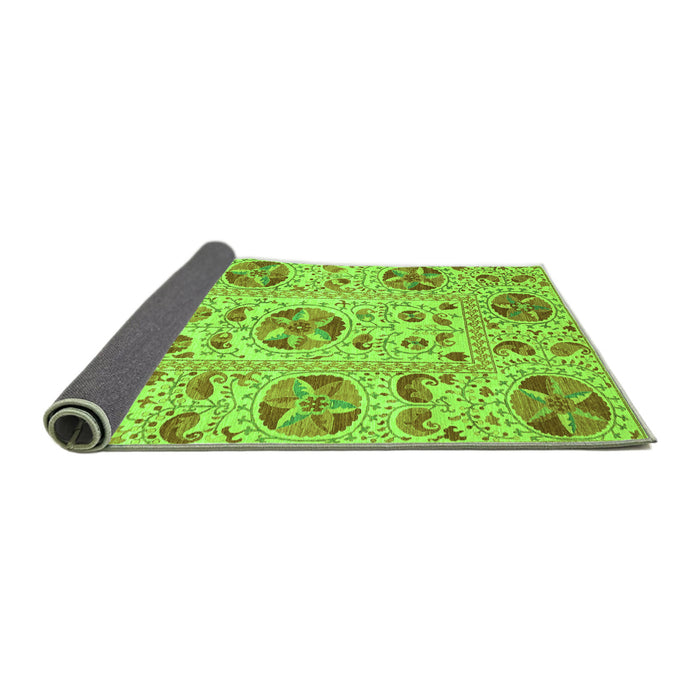 Sideview of Oriental Green Modern Rug, abs3643grn