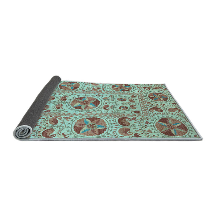 Sideview of Oriental Light Blue Modern Rug, abs3643lblu