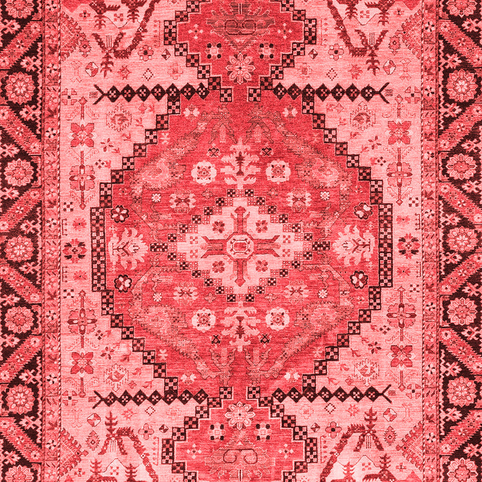 Machine Washable Oriental Red Modern Rug, wshabs3644red