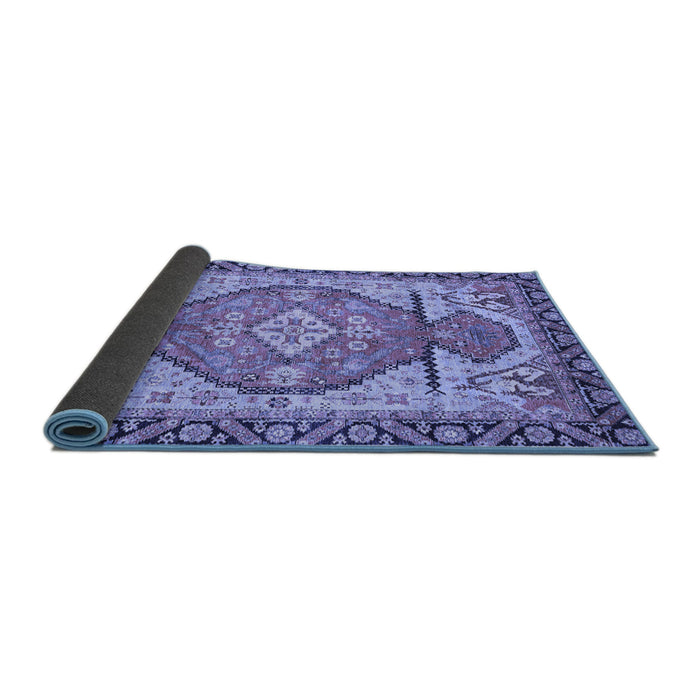 Sideview of Oriental Blue Modern Rug, abs3644blu