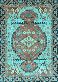 Oriental Light Blue Modern Rug, abs3644lblu