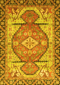 Oriental Yellow Modern Rug, abs3644yw