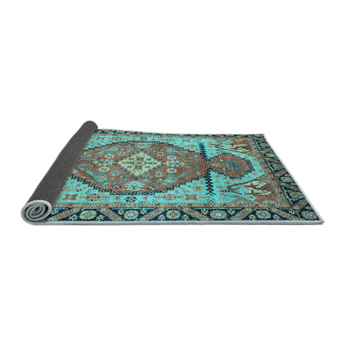 Sideview of Oriental Light Blue Modern Rug, abs3644lblu