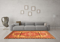 Machine Washable Oriental Orange Modern Rug, wshabs3644org