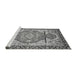 Sideview of Machine Washable Oriental Gray Modern Rug, wshabs3644gry